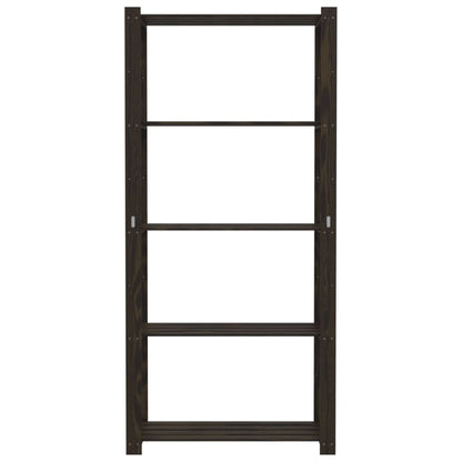 vidaXL Support de rangement à 5 niveaux noir 80x38x170 cm bois pin