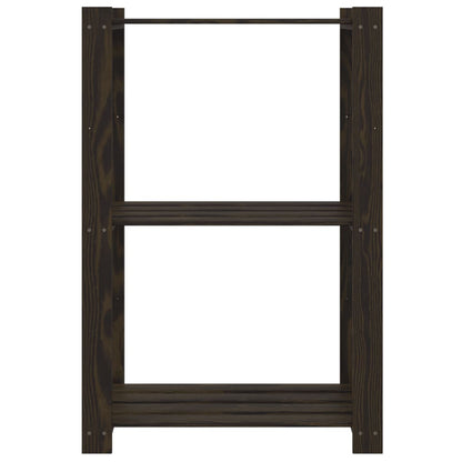 vidaXL Support de rangement à 3 niveaux noir 60x38x90 cm bois pin