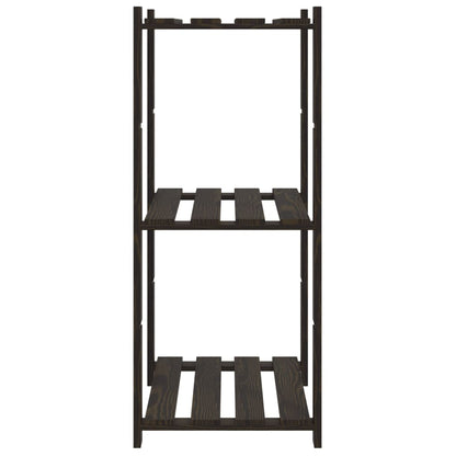 vidaXL Support de rangement à 3 niveaux noir 60x38x90 cm bois pin