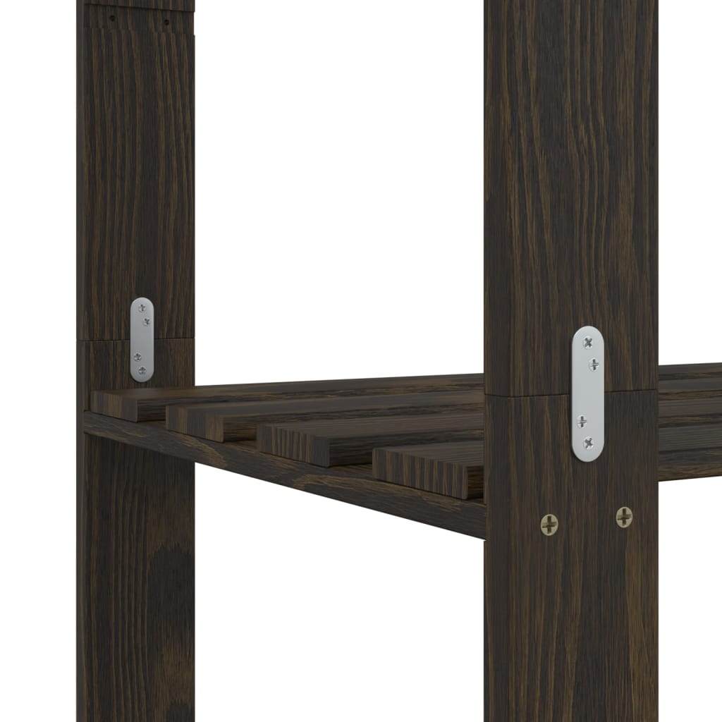 vidaXL Support de rangement à 3 niveaux noir 60x38x90 cm bois pin