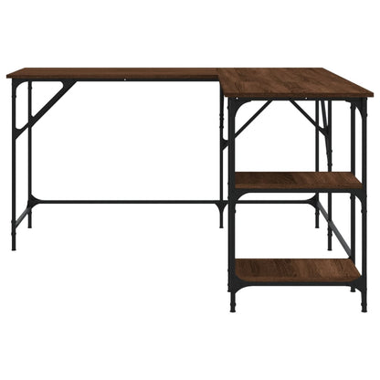 vidaXL Bureau chêne marron 139x139x75 cm bois d'ingénierie