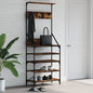 vidaXL Porte-vêtements et rangement des chaussures chêne fumé