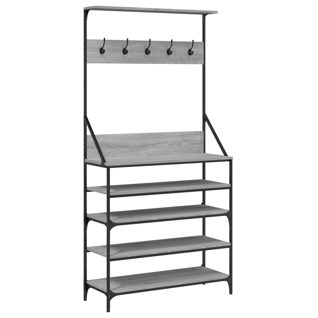vidaXL Porte-vêtements et rangement des chaussures sonoma gris
