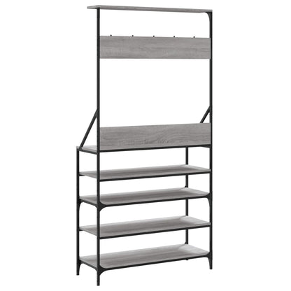 vidaXL Porte-vêtements et rangement des chaussures sonoma gris