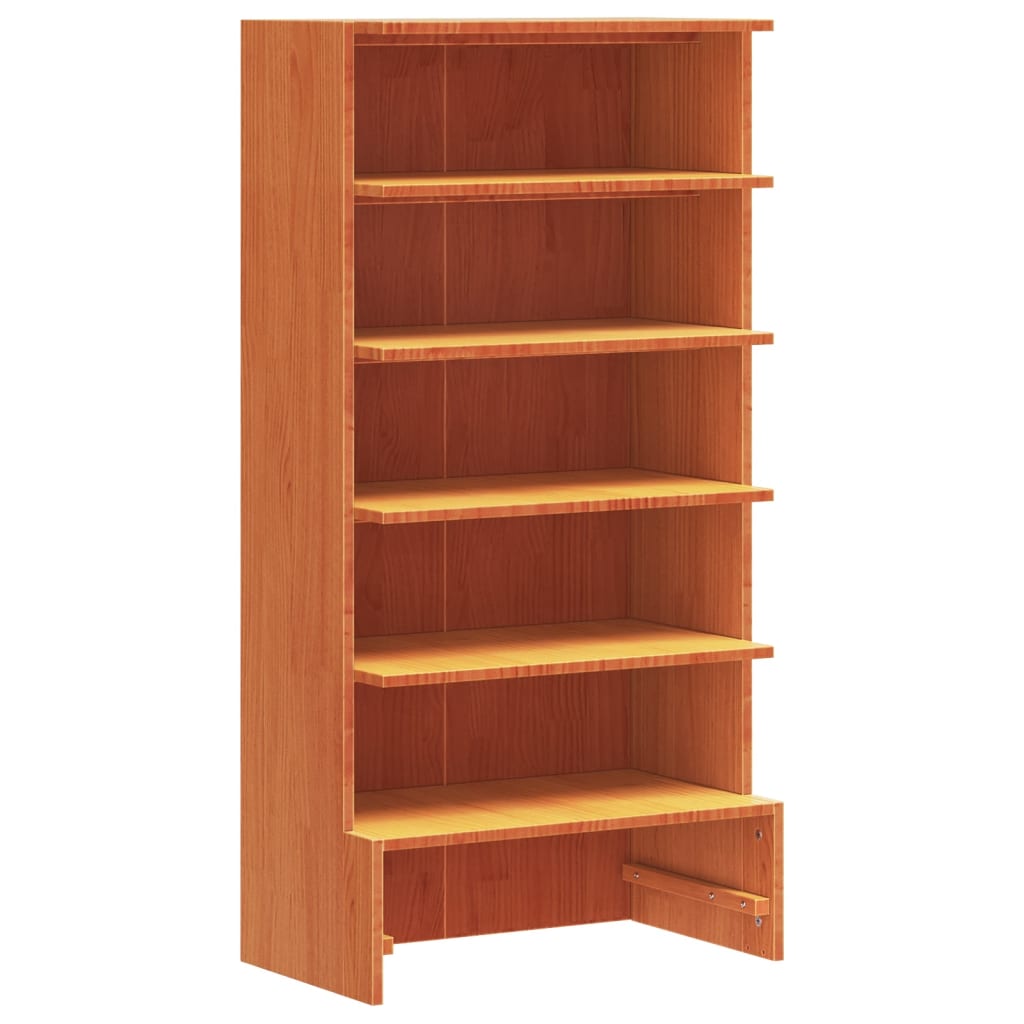 vidaXL Armoire à chaussures cire marron 52x30x104 cm bois pin massif