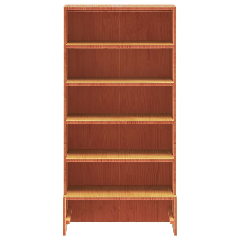 vidaXL Armoire à chaussures cire marron 52x30x104 cm bois pin massif