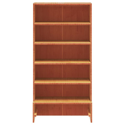 vidaXL Armoire à chaussures cire marron 52x30x104 cm bois pin massif