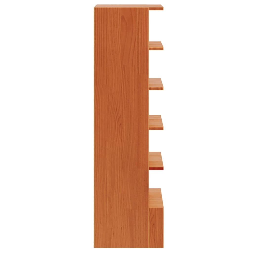 vidaXL Armoire à chaussures cire marron 52x30x104 cm bois pin massif