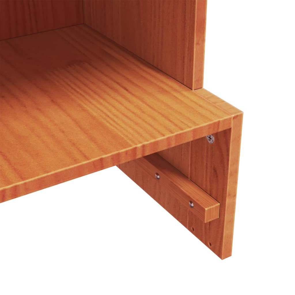 vidaXL Armoire à chaussures cire marron 52x30x104 cm bois pin massif