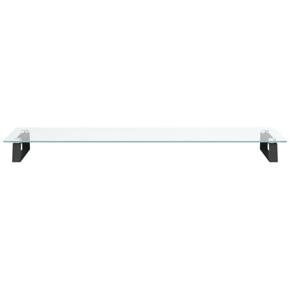 vidaXL Support de moniteur noir 100x35x8 cm verre trempé et métal
