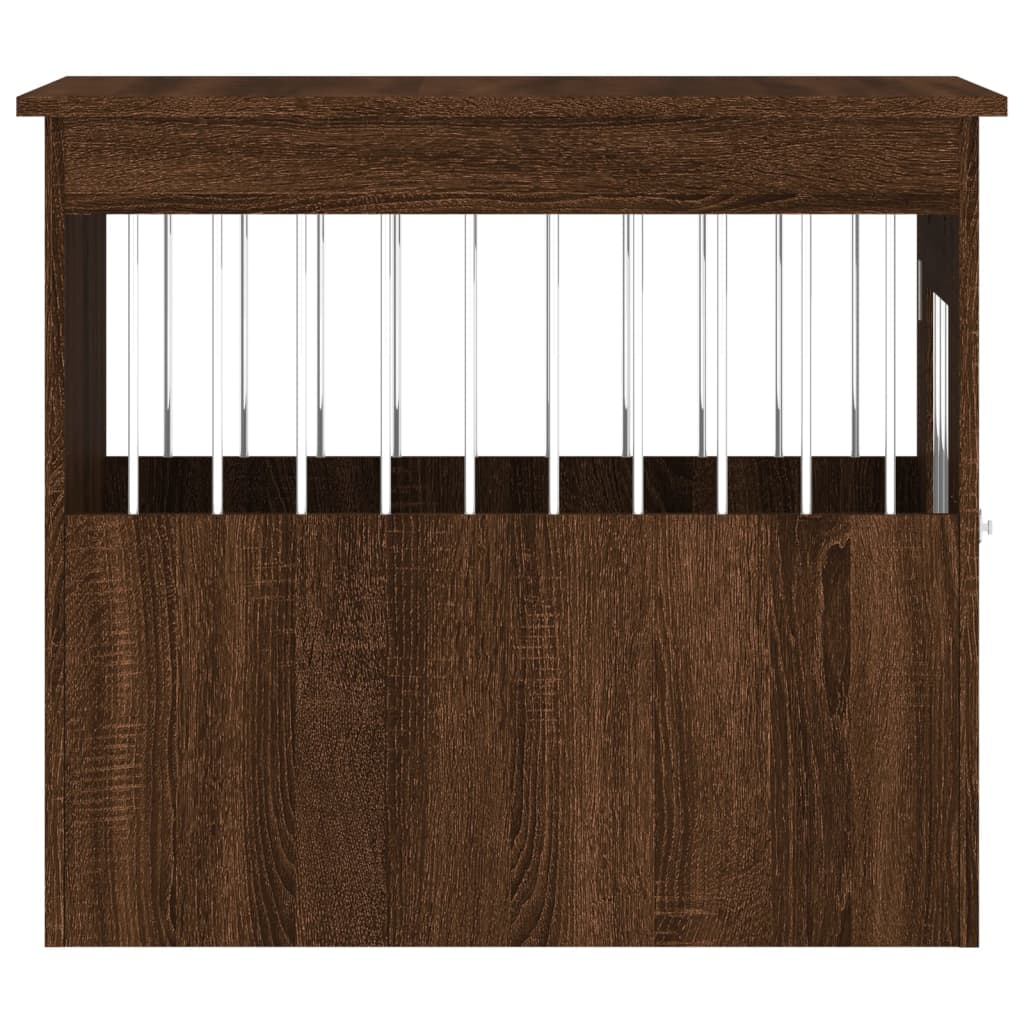 vidaXL Meuble de cage pour chiens chêne marron 55x75x65 cm