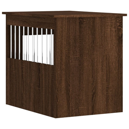vidaXL Meuble de cage pour chiens chêne marron 55x75x65 cm