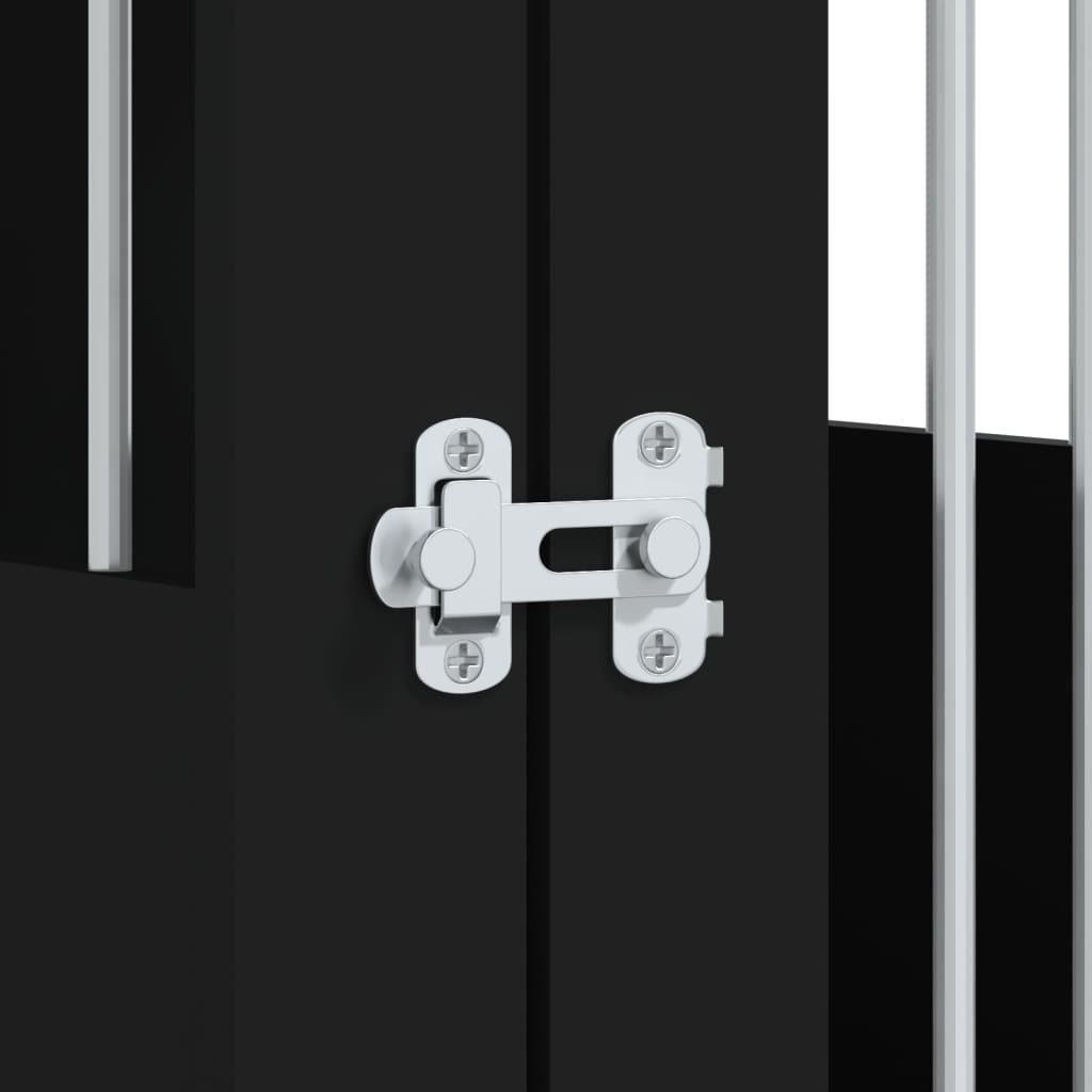 vidaXL Meuble de cage pour chiens noir 55x80x68 cm bois d'ingénierie