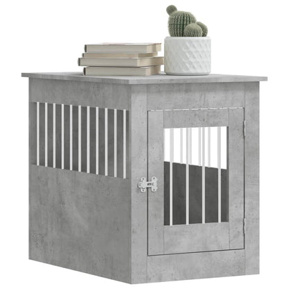 vidaXL Meuble de cage pour chiens gris béton 55x80x68 cm