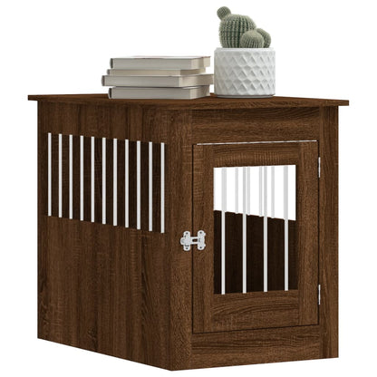 vidaXL Meuble de cage pour chiens chêne marron 55x80x68 cm