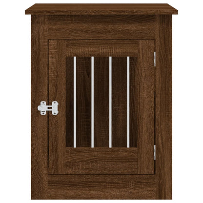 vidaXL Meuble de cage pour chiens chêne marron 55x80x68 cm