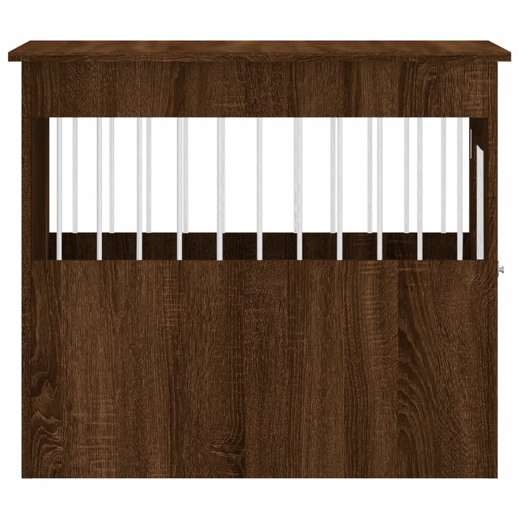 vidaXL Meuble de cage pour chiens chêne marron 55x80x68 cm