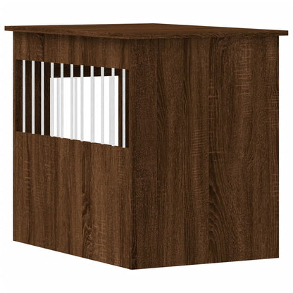 vidaXL Meuble de cage pour chiens chêne marron 55x80x68 cm