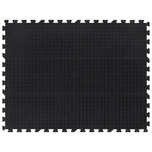 vidaXL Carreau de sol en caoutchouc noir 12 mm 90x120 cm