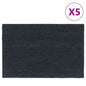 vidaXL Tapis de porte 5 pcs gris foncé 40x60 cm fibre de coco touffeté