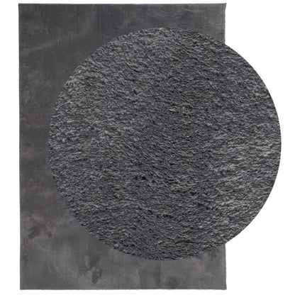vidaXL Tapis HUARTE à poils courts doux lavable anthracite 120x170 cm