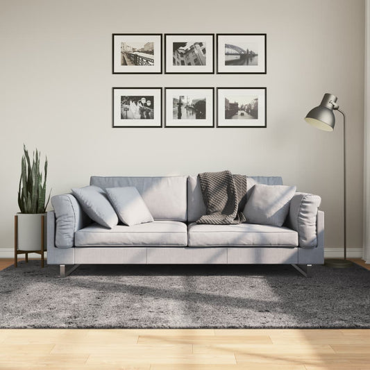 vidaXL Tapis HUARTE à poils courts doux lavable anthracite 160x230 cm