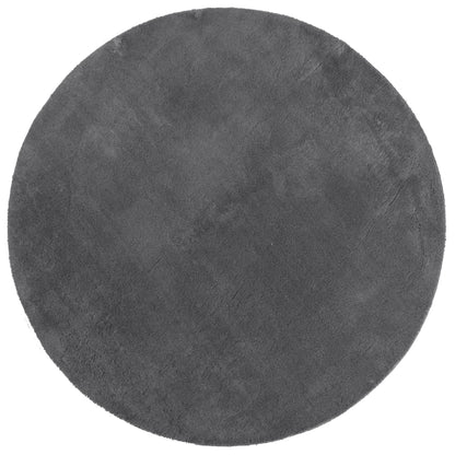vidaXL Tapis HUARTE à poils courts doux et lavable anthracite Ø 200 cm