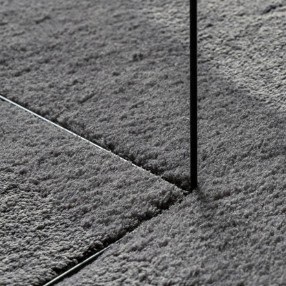 vidaXL Tapis HUARTE à poils courts doux et lavable anthracite Ø 200 cm