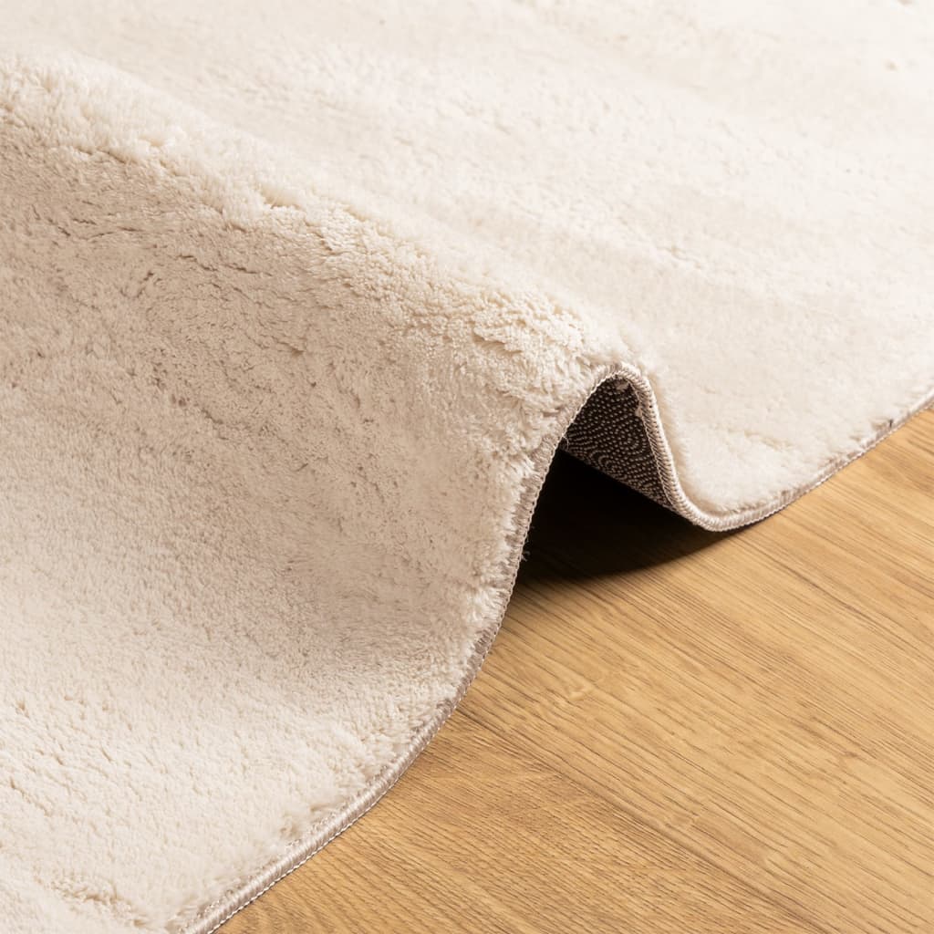 vidaXL Tapis HUARTE à poils courts doux et lavable beige 80x150 cm