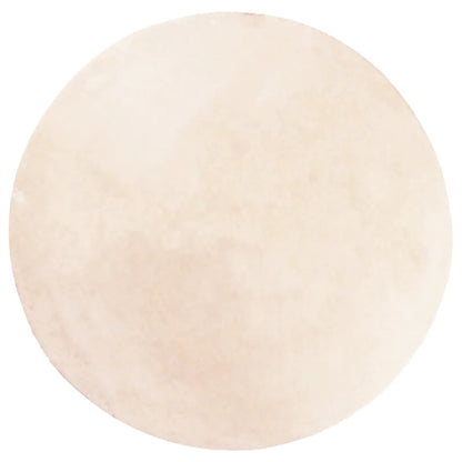 vidaXL Tapis HUARTE à poils courts doux et lavable beige Ø 100 cm