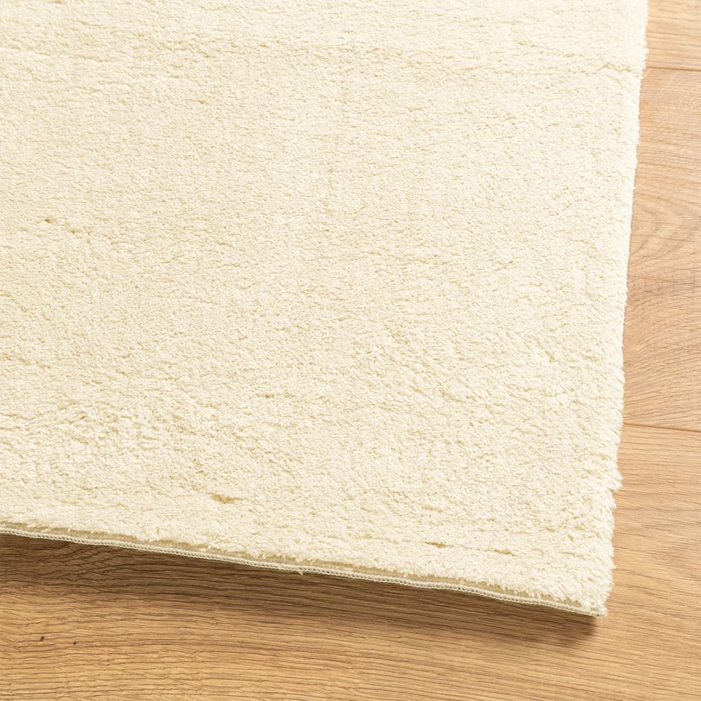 vidaXL Tapis HUARTE à poils courts doux et lavable crème 60x110 cm