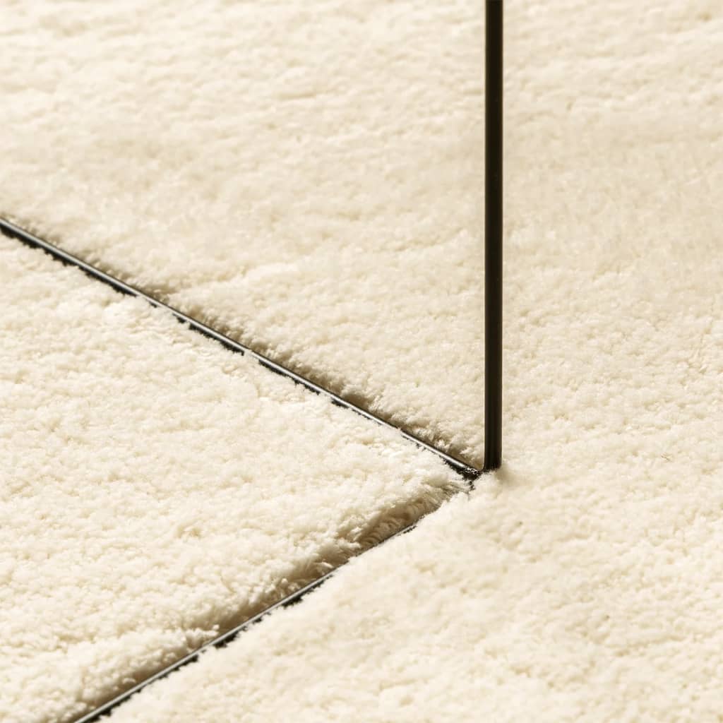 vidaXL Tapis HUARTE à poils courts doux et lavable crème 160x230 cm