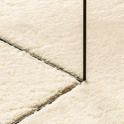 vidaXL Tapis HUARTE à poils courts doux et lavable crème Ø 80 cm