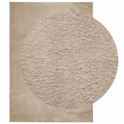 vidaXL Tapis HUARTE à poils courts doux et lavable sable 140x200 cm