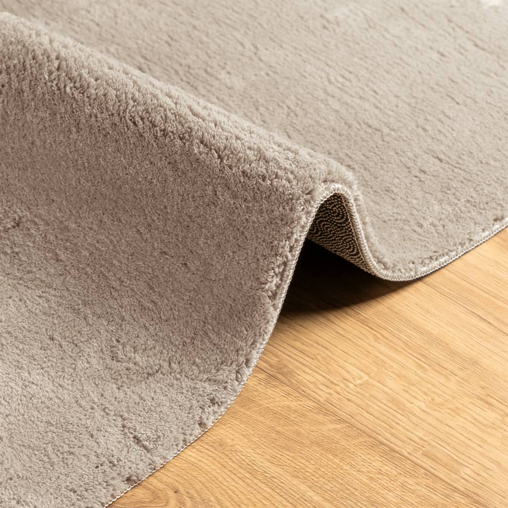 vidaXL Tapis HUARTE à poils courts doux et lavable sable 140x200 cm