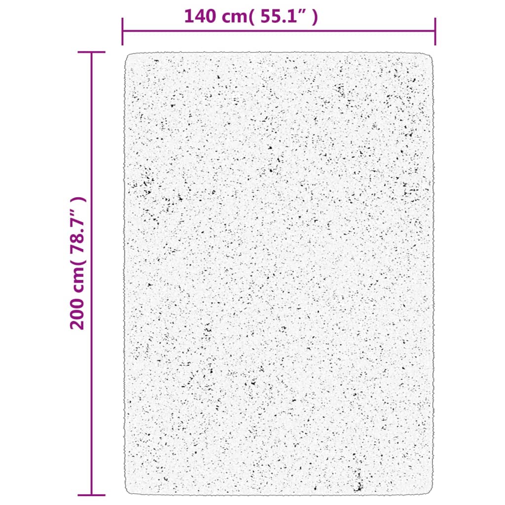 vidaXL Tapis HUARTE à poils courts doux et lavable sable 140x200 cm