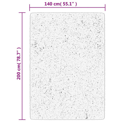 vidaXL Tapis HUARTE à poils courts doux et lavable sable 140x200 cm