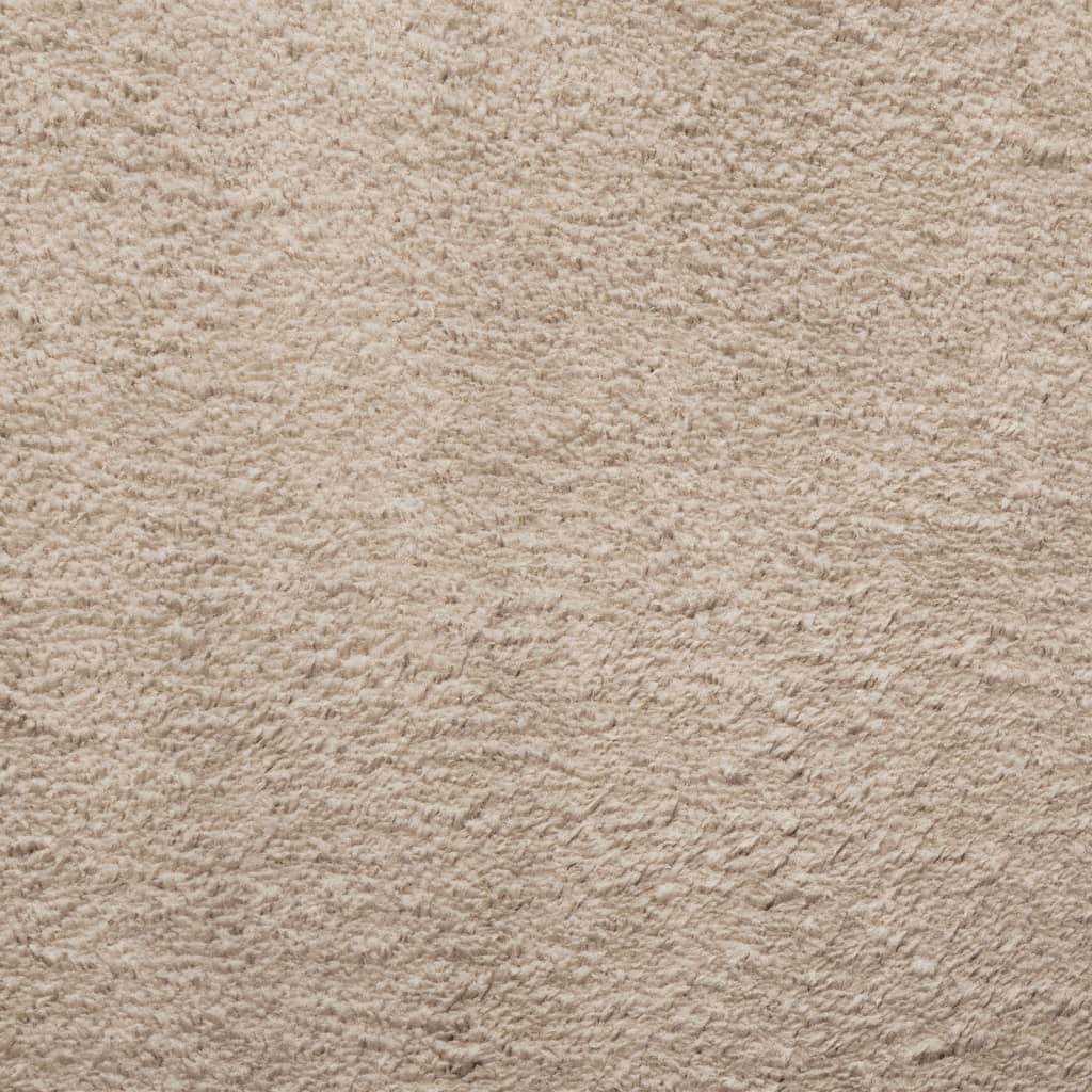 vidaXL Tapis HUARTE à poils courts doux et lavable sable 160x230 cm