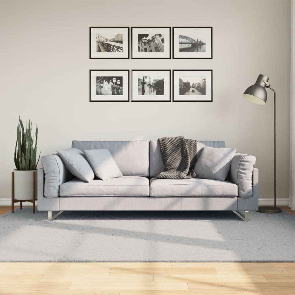 vidaXL Tapis HUARTE à poils courts doux et lavable gris 160x230 cm