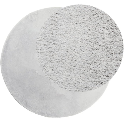 vidaXL Tapis HUARTE à poils courts doux et lavable gris Ø 100 cm