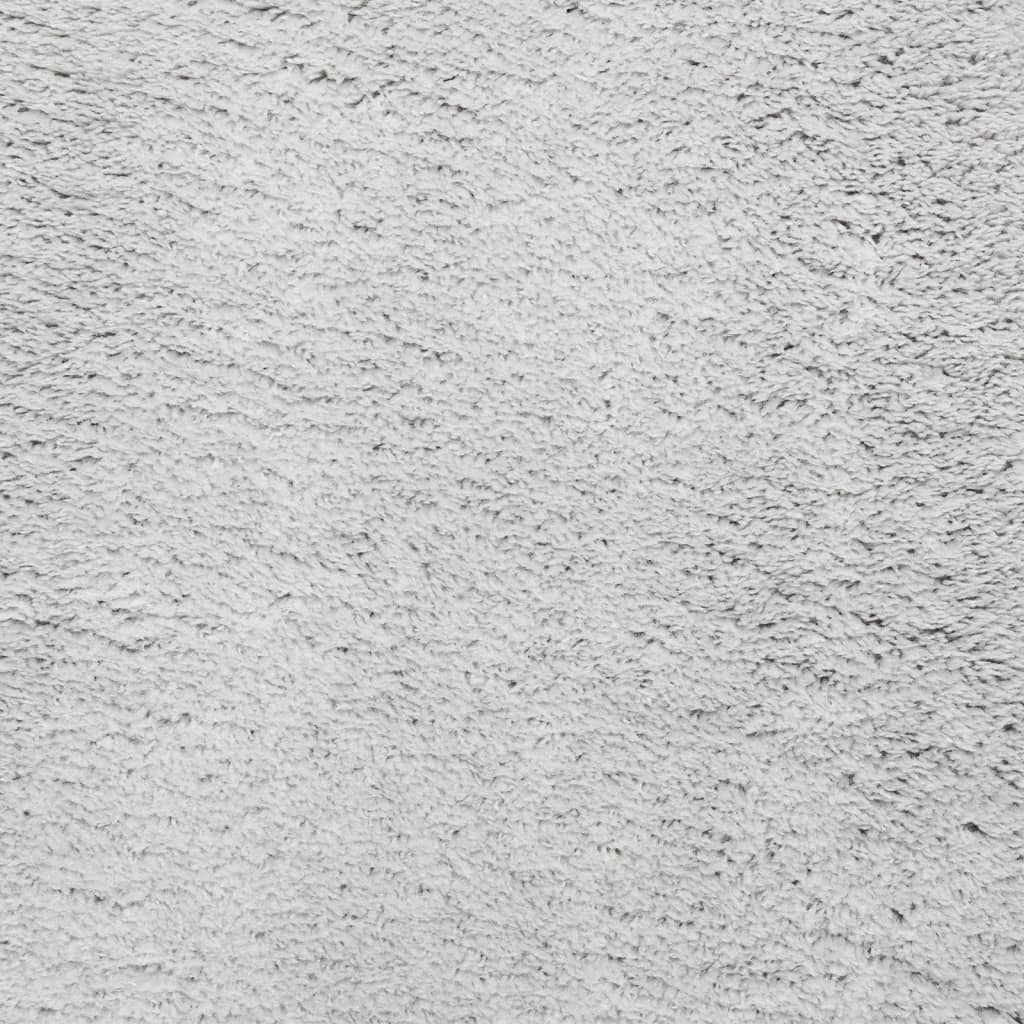 vidaXL Tapis HUARTE à poils courts doux et lavable gris Ø 100 cm