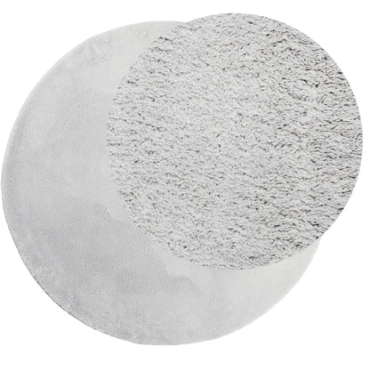 vidaXL Tapis HUARTE à poils courts doux et lavable gris Ø 120 cm