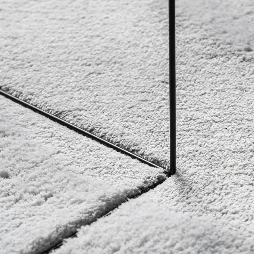 vidaXL Tapis HUARTE à poils courts doux et lavable gris Ø 120 cm