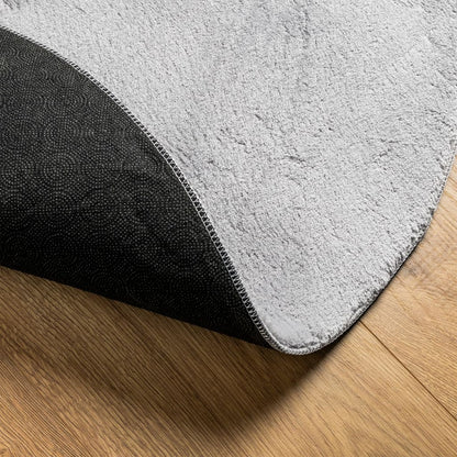 vidaXL Tapis HUARTE à poils courts doux et lavable gris Ø 160 cm
