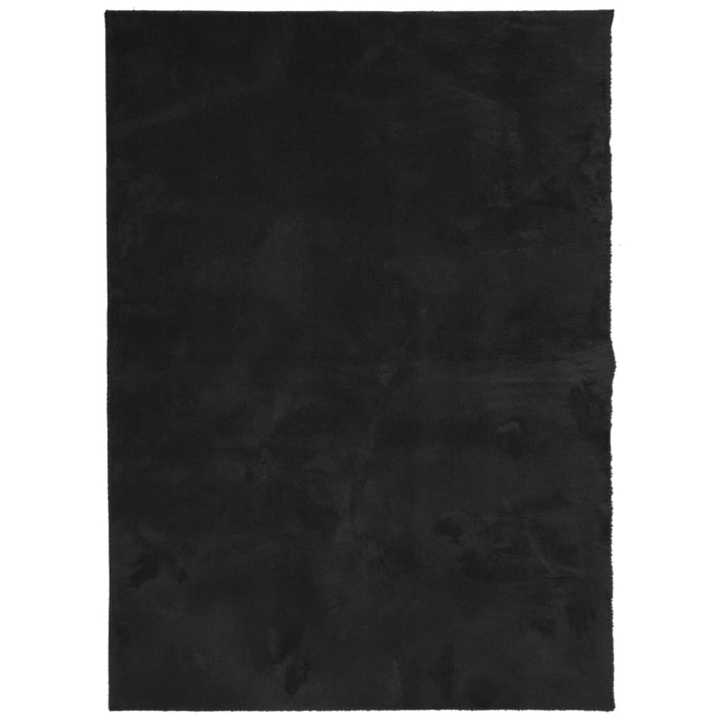 vidaXL Tapis HUARTE à poils courts doux et lavable noir 120x170 cm