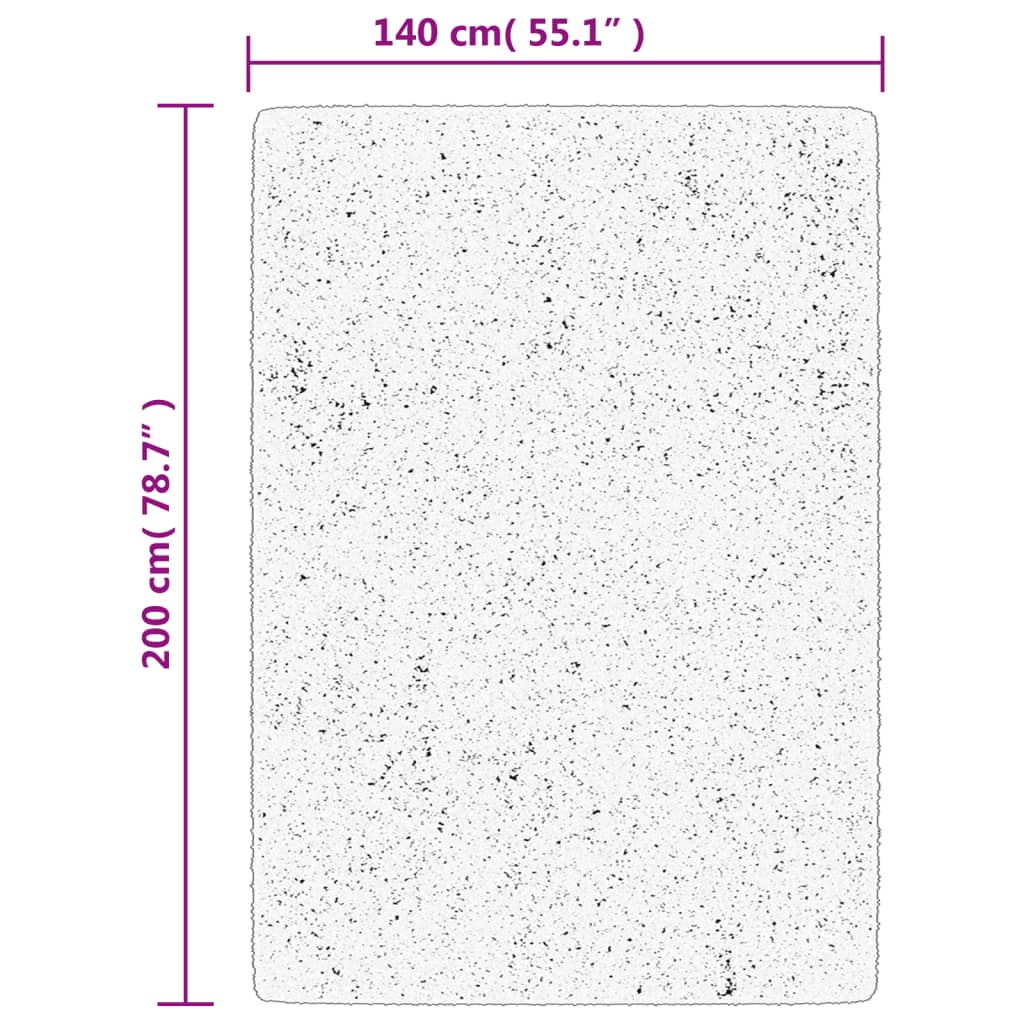 vidaXL Tapis HUARTE à poils courts doux et lavable noir 140x200 cm