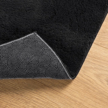 vidaXL Tapis HUARTE à poils courts doux et lavable noir 160x230 cm