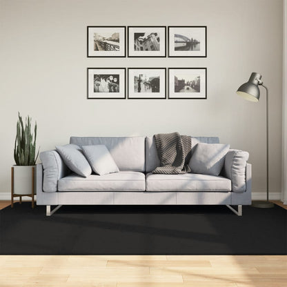 vidaXL Tapis HUARTE à poils courts doux et lavable noir 160x230 cm