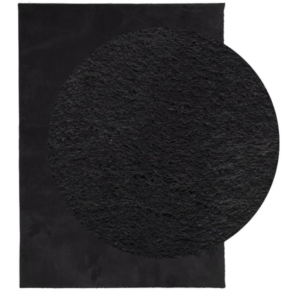 vidaXL Tapis HUARTE à poils courts doux et lavable noir 200x280 cm