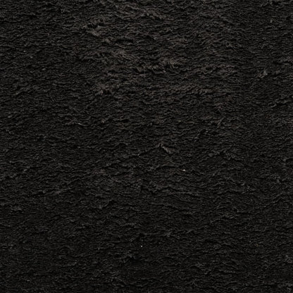 vidaXL Tapis HUARTE à poils courts doux et lavable noir Ø 200 cm